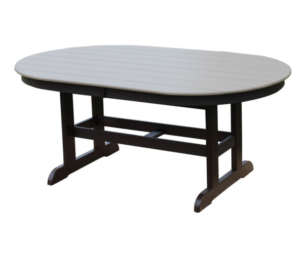44" x 72" Oval Table With Trestle Legs