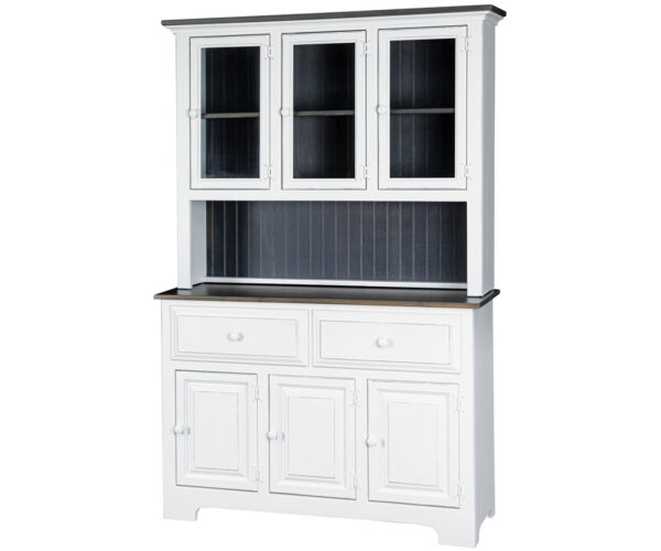 3 Door Hutch With Glass Doors